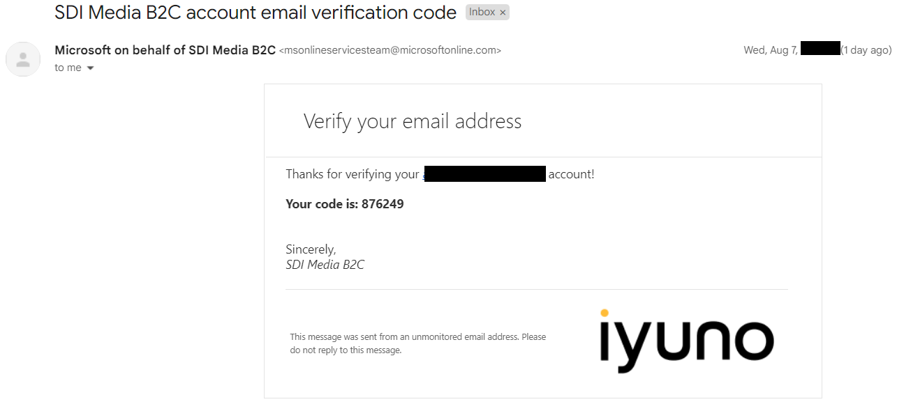 Sheetshot showing login for iyuno form User A